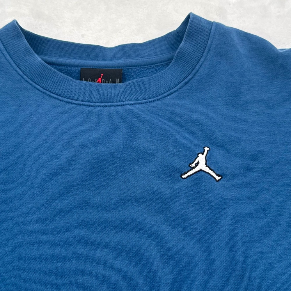 Nike Jordan Kids Loose Fit Crewneck Sweatshirt Jumpman Logo Fleece Pullover XS - Picture 2 of 3